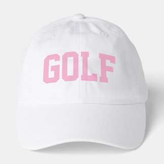 GOLF Kul Djärv Rosa Atletisk Text Vit Bakgrund Keps