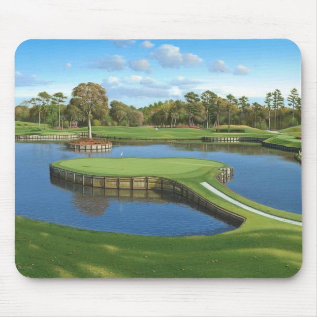 Golf-kurva ger större bakgrundshölje musmatta (Framsidan)
