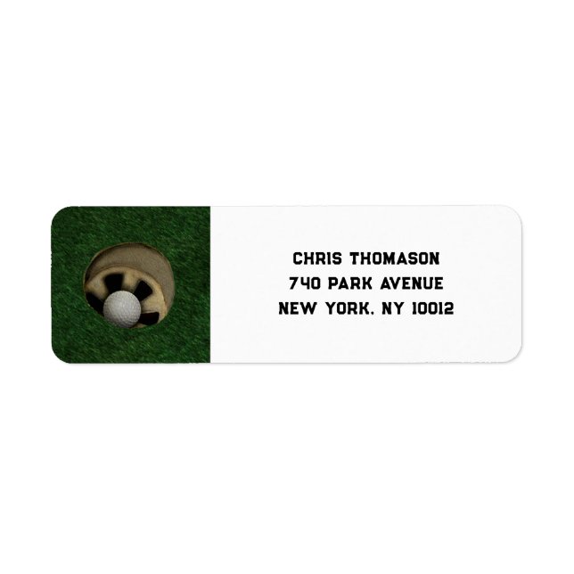 Golf Label Returadress Etikett (Framsidan)