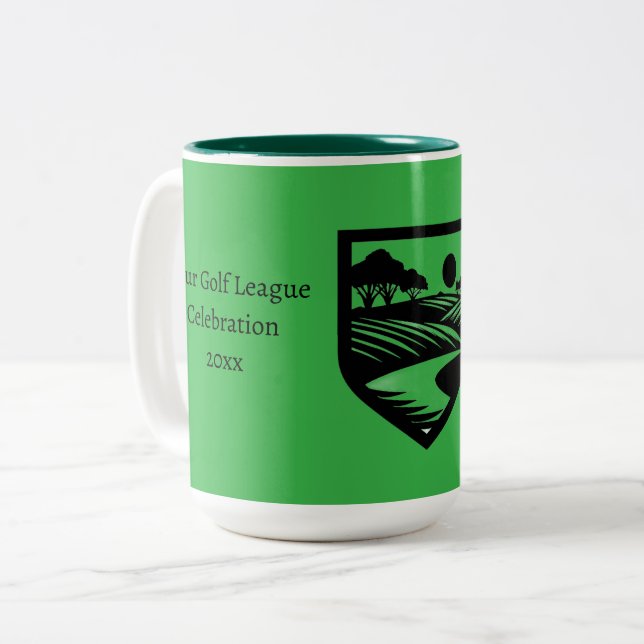 Golf Land Klubb Customized Logotyp Mugg (Framsida vänster)