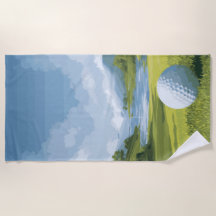 Golf Landskaps Illustration – Scenisk Kurs Konstve