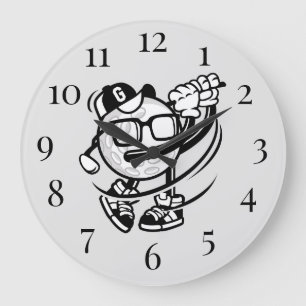 Golf Large Clock Stor Klocka