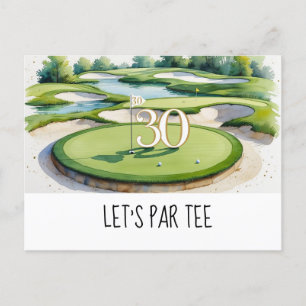 Golf Låt oss börja 30-årsfest för golfarfest Vykort