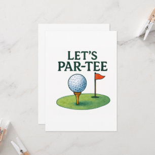 Golf Låt oss ha en Par-Tee-fest Golf tema Inbjudningar