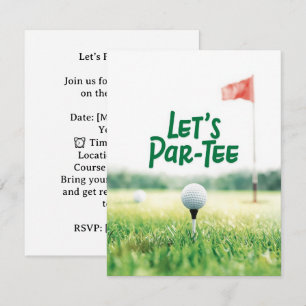Golf Låt oss ha en Par-Tee-fest Inbjudningskort