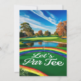 Golf Låt oss Par Pridet Golfer på kurs Inbjudningar