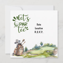 Golf Låt oss Par Tee for golfer party Inbjudningar