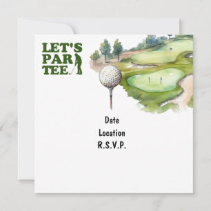 Golf Låt oss Par Tee for golfer party Inbjudningar