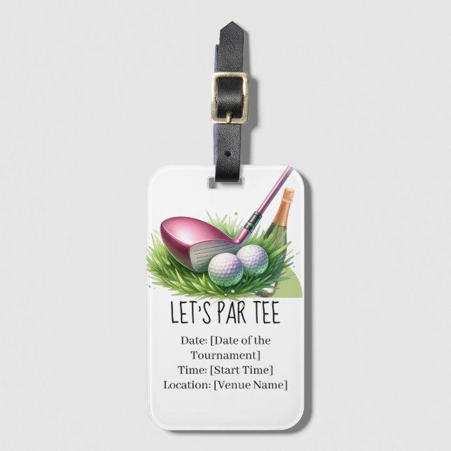Golf Låt oss Par Tee for women tournament Bagagebricka (Framsida vertikal)