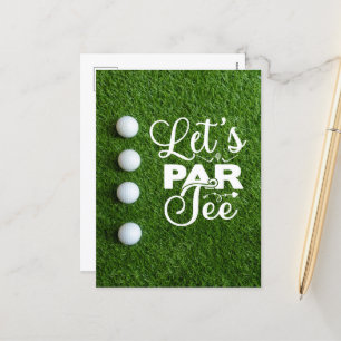 Golf Låt oss Par Tee Helg Vykort