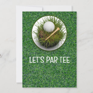 Golf Låt oss Par tee  Inbjudningar
