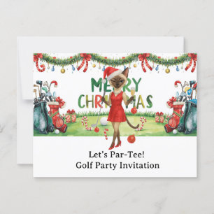 Golf Låt oss Par Tee jul Party för Golfer Vykort