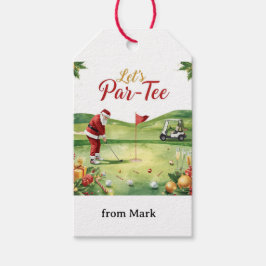 Golf Låt oss Par tee med golf flagga på grön vit Presentetikett
