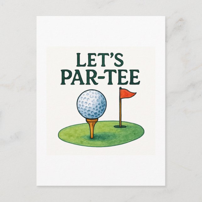 Golf Låt oss para tee för golfare Vykort (Framsida)