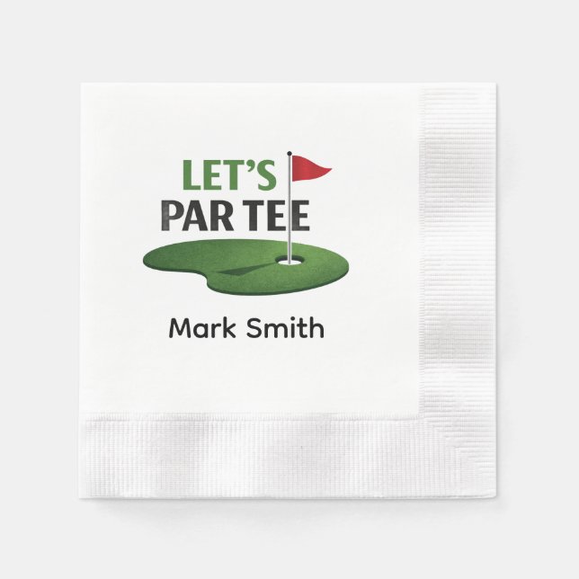 Golf Låt Par Tee Servetter | Golf Sällskapsfest fö (Framsidan)