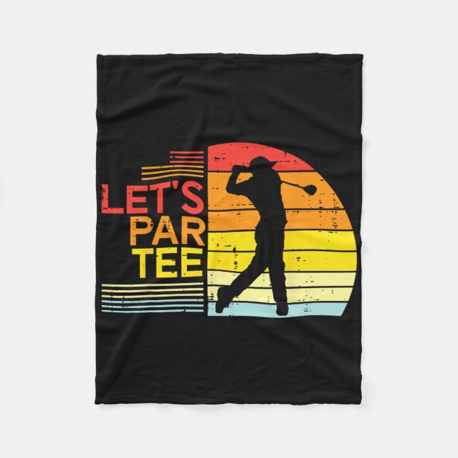 Golf Låter Par Tee Roligt Golfande Golfare Pappa M Fleecefilt (Framsidan)