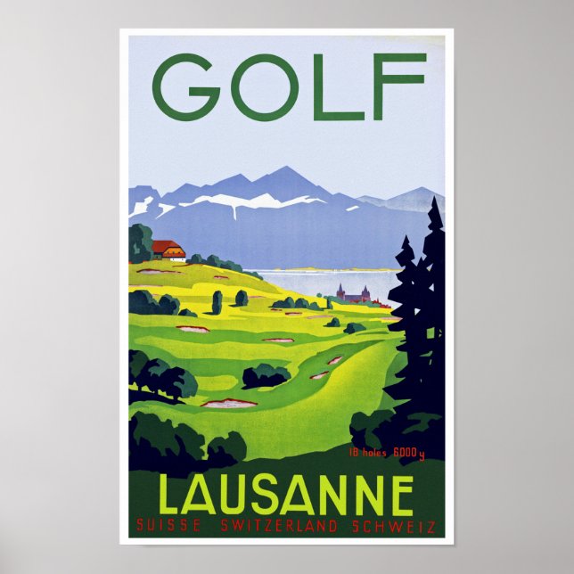 Golf ~ Lausanne Poster (Framsidan)