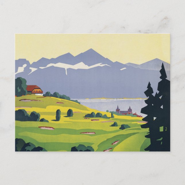 Golf Lausanne Schweiz Vykort (Framsida)