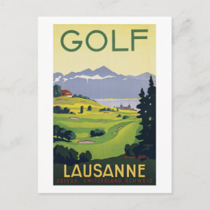 Golf Lausanne Schweiz Vykort