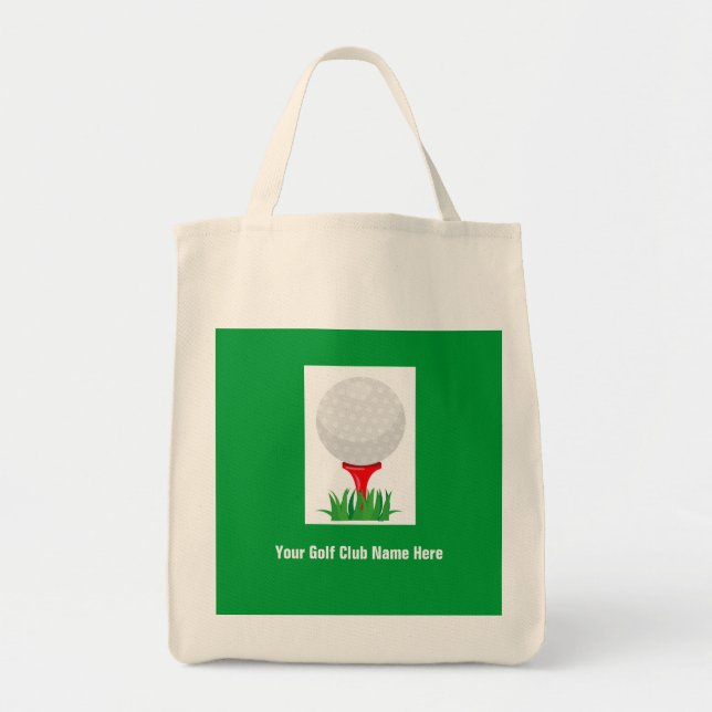 "Golf League" - anpassad Golf Tote Bag Tygkasse (Framsidan)