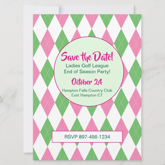 Golf League Season Finale-inbjudan - Anpassningsba (Framsida)