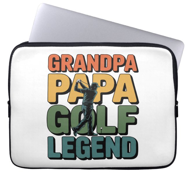 Golf Legend Grandpa Pappa Laptop Fodral (Framsidan)