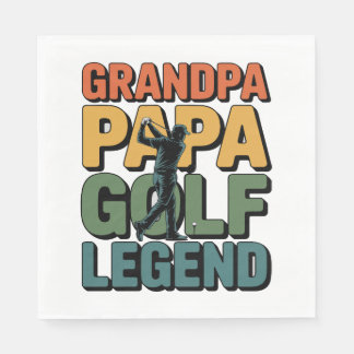 Golf Legend Grandpa Pappa Pappersservett