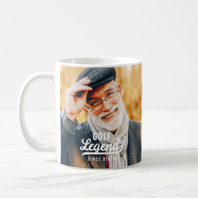 Golf Legend sedan Birth Funny Modern Vintage Kaffemugg (Vänster)