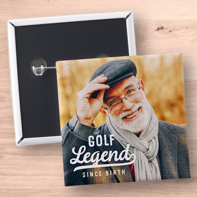 Golf Legend sedan Birth Funny Modern Vintage Knapp (Skapare uppladdad)