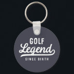Golf Legend sedan Birth Funny Modern Vintage Nyckelring<br><div class="desc">Utformningen består av vintage stil typografi - Lustigt humoristiskt - Golfförklaring sedan födseln.</div>
