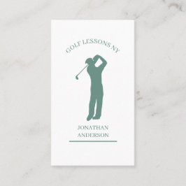 Golf Lehrer Grau Grün Visitkort