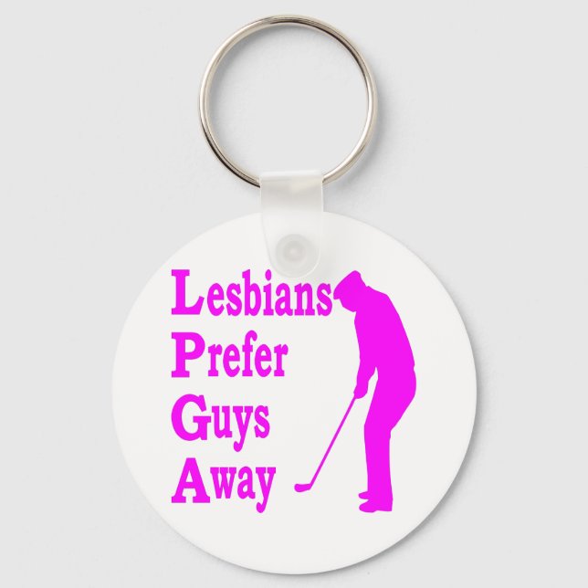 Golf Lesbisks Prefer Killers Away LPGA Nyckelring (Framsida)