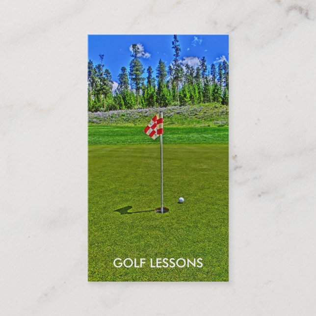 Golf Lessons-affärskort för anpassningsbar av skar Visitkort (Framsida)