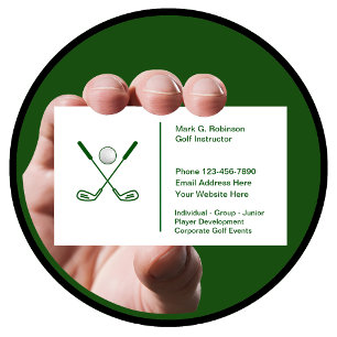 Golf Lessons Logotyp Design Visitkort