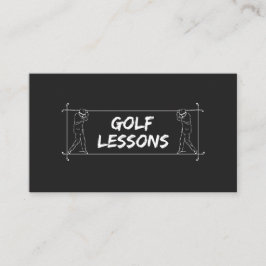 Golf Lessons Teacher Instruktion för coach Instruc Visitkort