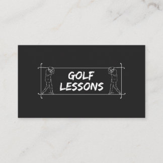 Golf Lessons Teacher Instruktion för coach Instruc Visitkort