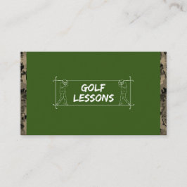 Golf Lessons Teacher Instruktor Coach Camouflage Visitkort