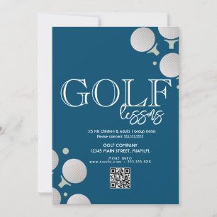 Golf Lessons Vuxen Children Business Flyers Inbjudningar