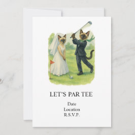 Golf Let’s Par tee for cat lovers WEDDING Inbjudningar