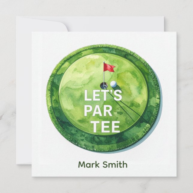 Golf Let’s Par-Tee Putting Green Party  Inbjudningar (Framsida)
