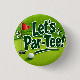 Golf Let’s Par tee with golf flag on green white  Knapp
