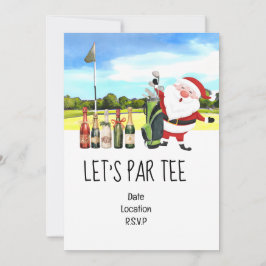 Golf Let's Par T Jul party för Golfer Inbjudningar