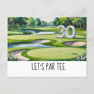 Golf Let's Par tee 30-årsfest för golfare fest Vykort
