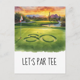 Golf Lets Par tee 80-årsfest Vykort