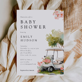 Golf Let's Par-tee Baby Shower Inbjudningar