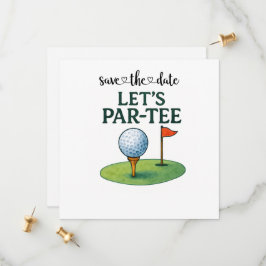 Golf Let's Par-Tee Fest Golf Tema Spara Datumet