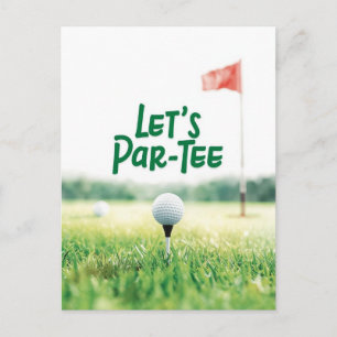 Golf Let's Par Tee för golfare Vykort