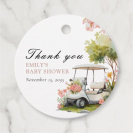 Golf Let's Par-tee Girl Baby Shower Gåvor Etiketter