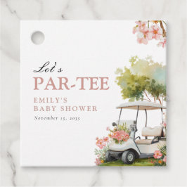 Golf Let's Par-tee Girl Baby Shower Gåvor Etiketter