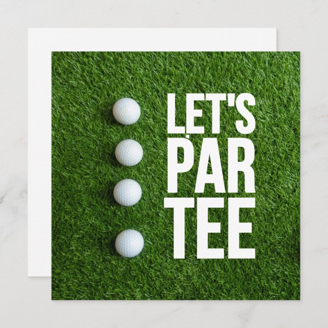 Golf Let's Par Tee Julkort (Fram/baksida)